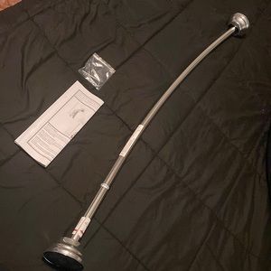 Zenna Home adjustable tension curved shower rod chrome